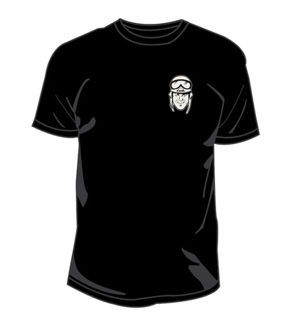 Earl Says T-Shirt: This front left chest design features Earls handsome helmeted face that's been famously run on the streets of Los Angeles, Hollywood, Paris, England, Beijing, Japan, Australia, Brazil, etc.  This black t-shirt features 100% soft-spun 6.1 oz. cotton for a super comfy feel with plastisol ink screen printed graphics.
